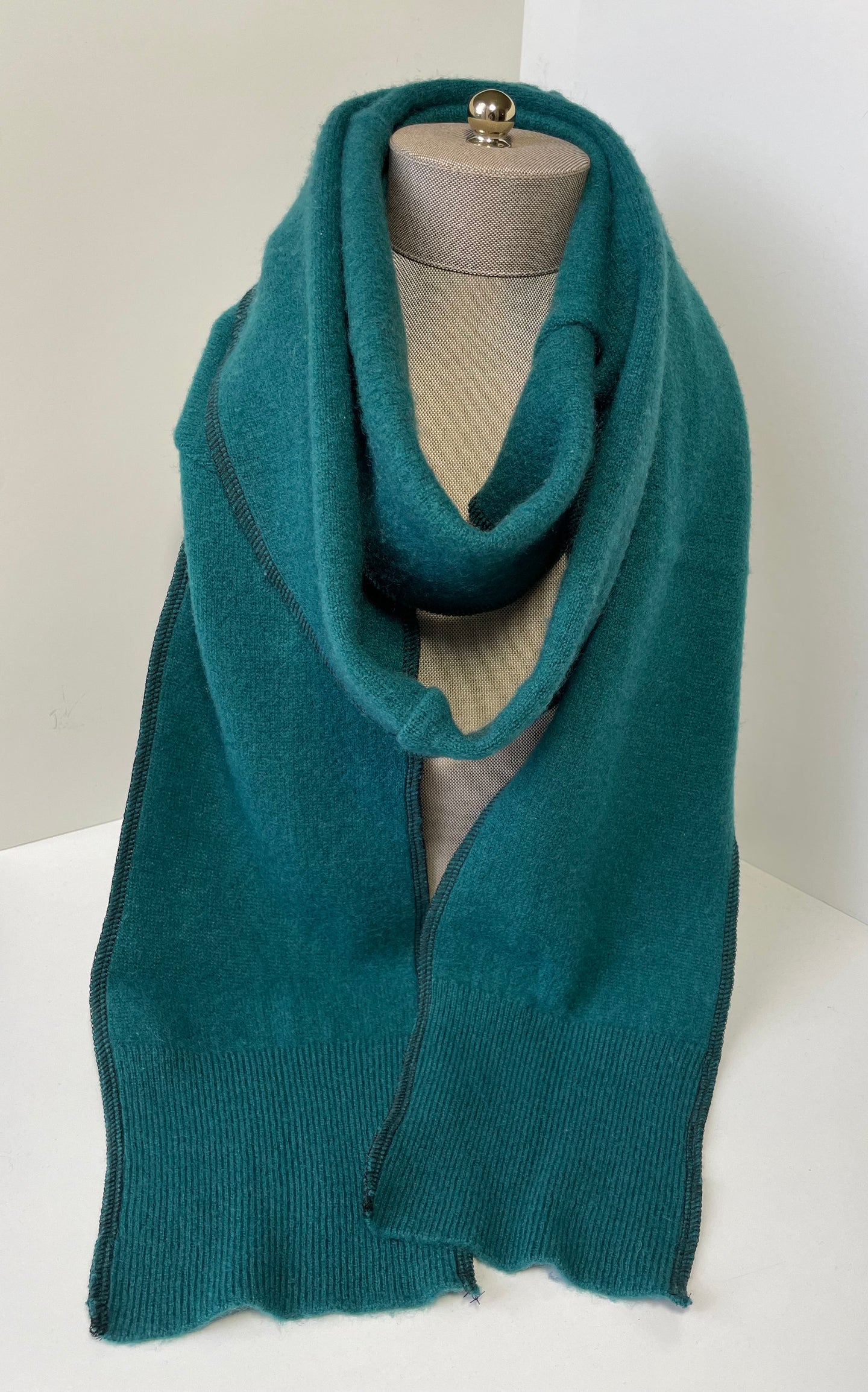 Jade Green Long Cashmere Scarf