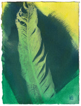 Load image into Gallery viewer, &quot;Yellow Green Feather Column&quot;
