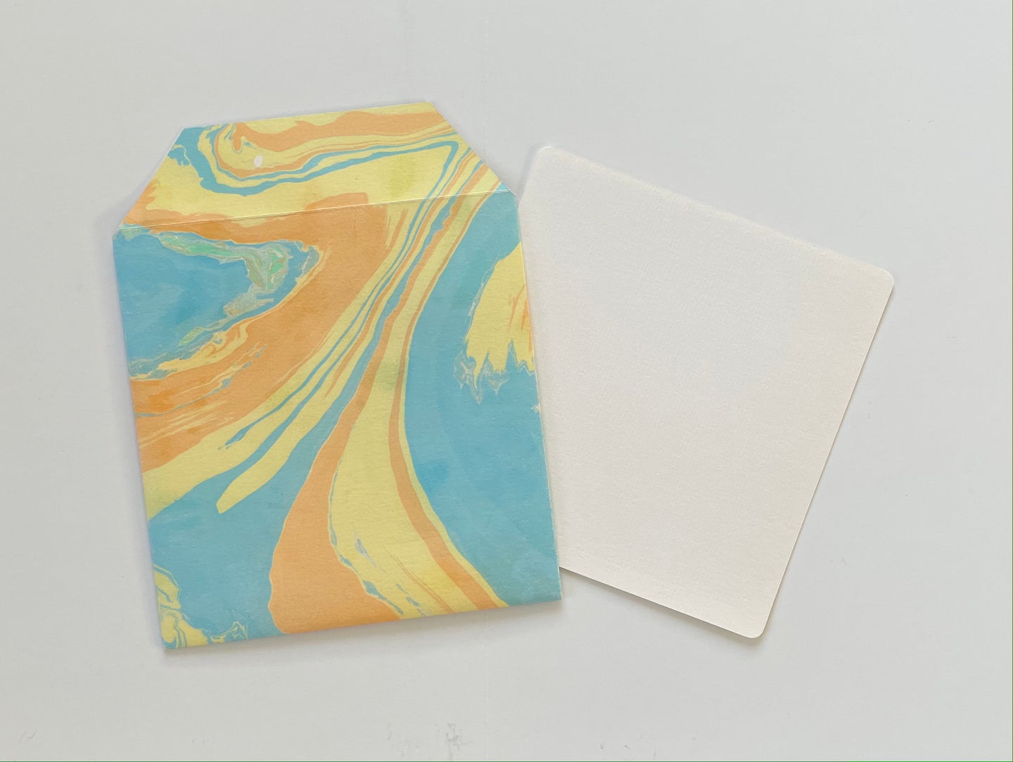 Orange/Yellow/Blue Envelope & Note Paper