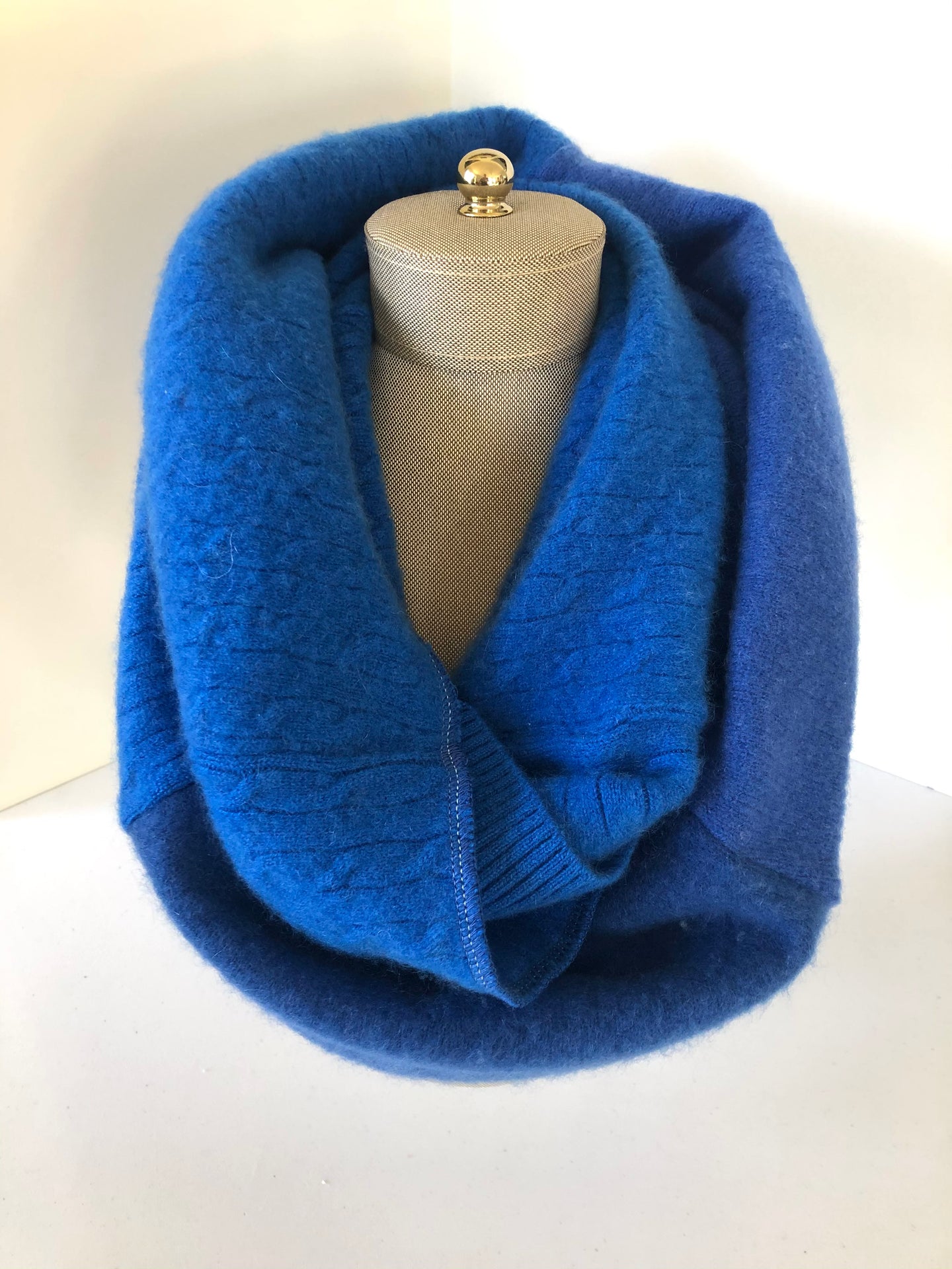 Royal Blue Infinity Cashmere Scarf