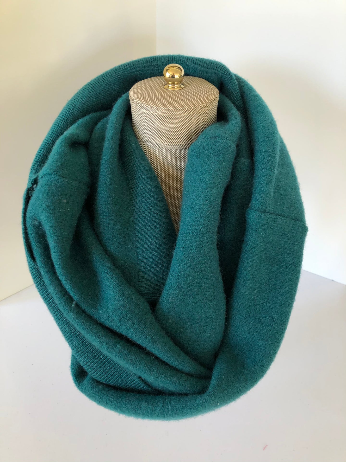 Jade Green Infinity Cashmere Scarf