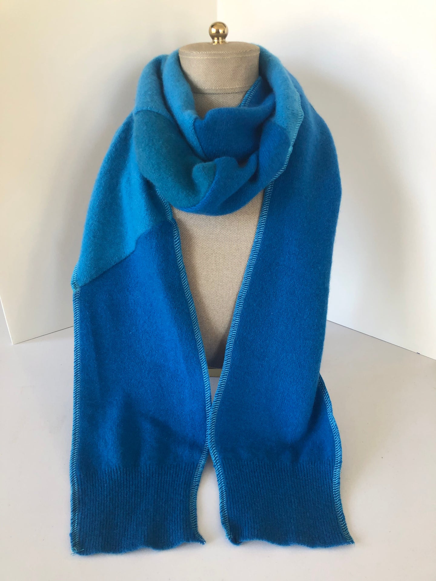 Turquoise Long Cashmere Scarf