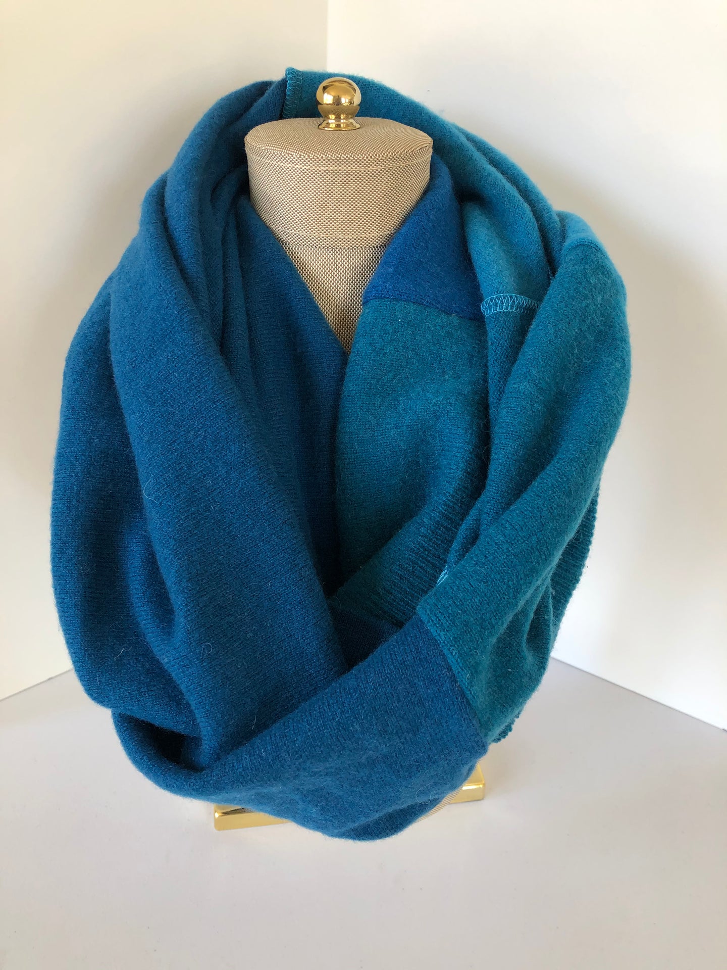 Turquoise Infinity Cashmere Scarf