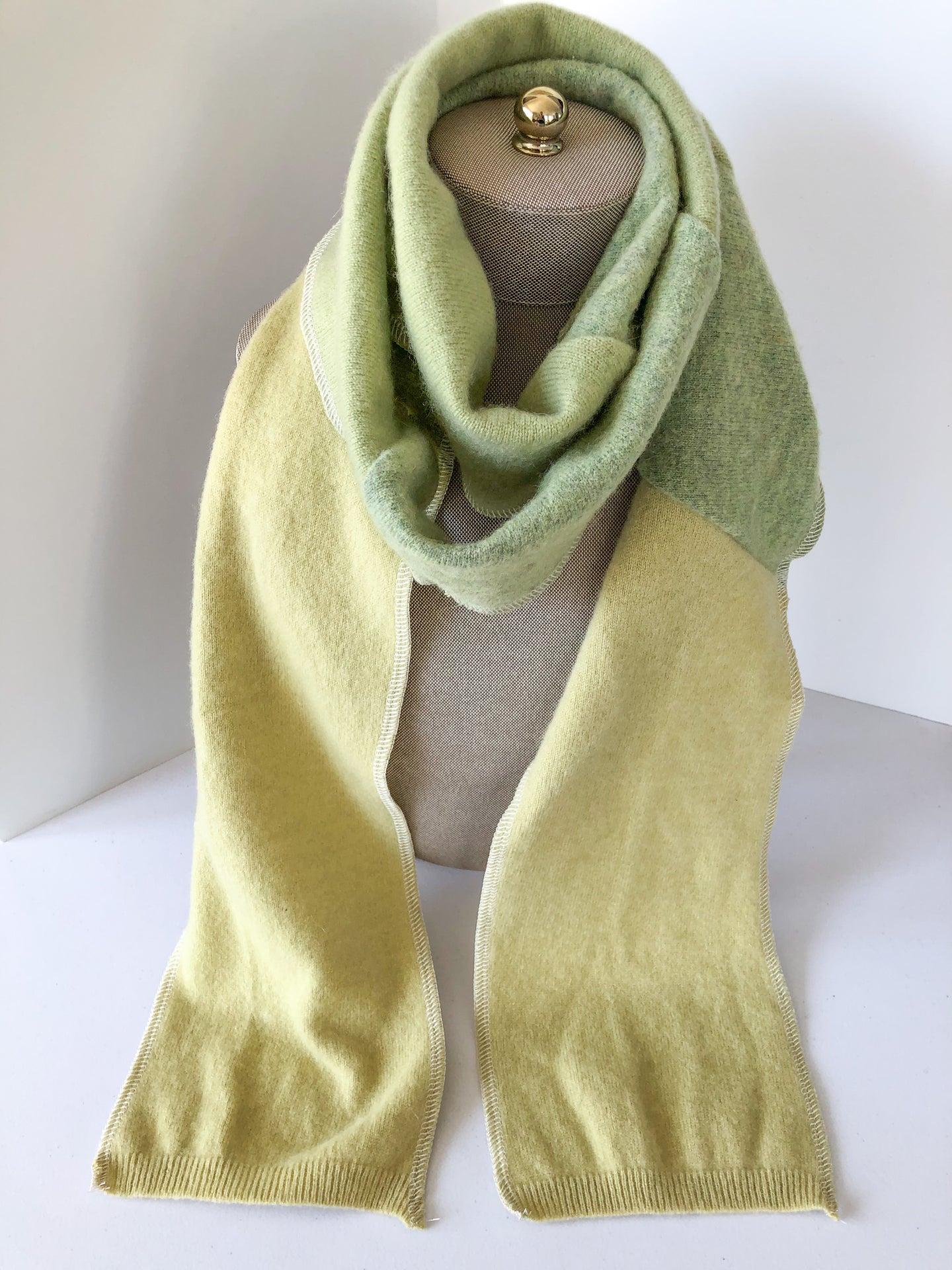 Lime Sorbet Long Cashmere Scarf