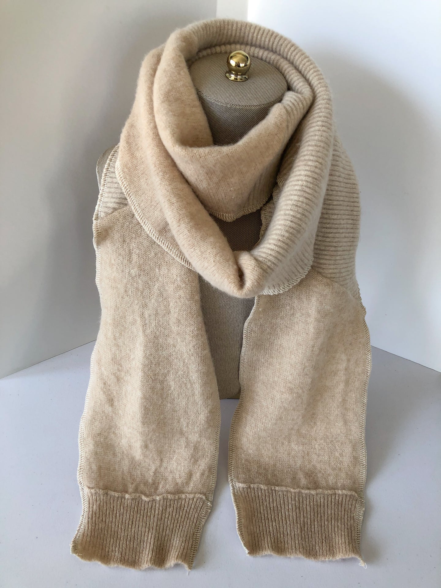 Oatmeal Long Cashmere Scarf